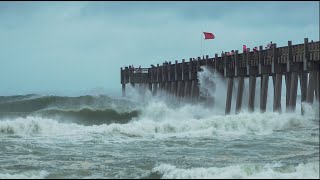 Hurricane Sally  Pensacola Beach Surfs Up [upl. by Noreht]