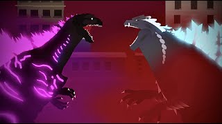 Shin Godzilla vs Godzilla Ultima Full Animated Fight [upl. by Redfield875]