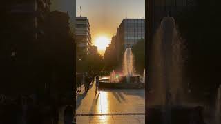 Syntagma greece athens syntagma sunset vibes city romantic capital greek fountain streets [upl. by Onailimixam]