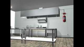 Kitchen Knight II Fire Supression System from PyroChem [upl. by Airod]