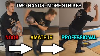 How To Bowl With Two Hands  More Hook amp More Power [upl. by Kristianson457]