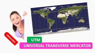 UNIVERSAL TRANSVERSE MERCATOR COORDINATE SYSTEM  What is UTM  UNIVERSAL TRANSVERSE MERCATOR HINDI [upl. by Marb]