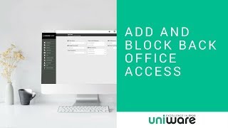 Uniware Cloud  Add and Block Back Office Access [upl. by Omari362]