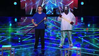 Dustins Dojo Comedy Karate Act Defends Golden Buzzer Save Americas Got Talent 2014 [upl. by Cooperstein967]