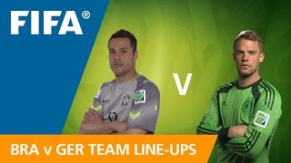 Brazil v Germany  Team Lineups EXCLUSIVE [upl. by Jeramey246]