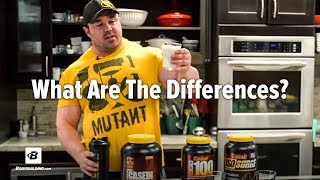 Protein Basics Casein vs Whey Blends vs Whey Isolate  IFBB Pro Big Ron Partlow [upl. by Hsejar]