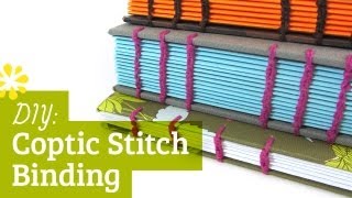 DIY Coptic Stitch Bookbinding Tutorial  Sea Lemon [upl. by Salita]