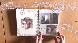 Art JournalScrapbook Flip Through gift for my boyfriend hehe [upl. by Eitsrik858]