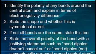 Polarity of molecules  NCEA Level 2 [upl. by Brie]