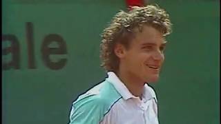 Agassi vs Wilander French Open 1988 semifinal  5th set [upl. by Kulseth582]