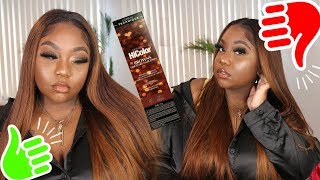 PERFECT BROWN HAIR  LOREAL HICOLOR SOFT AUBURN  BEGINNER FRIENDLY  DONMILY BODYWAVE HAIR [upl. by Nesto]