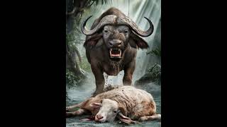 African wild buffalo vs White Animals  mammoth camel Lion Tiger Wolf blackpanther [upl. by Royall]