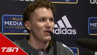 Matthew Tkachuk says hes looking forward to playing with McDavid and Draisaitl [upl. by Bertha]