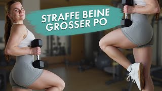 Mit diesem Kurzhantel Workout zu straffen Beinen amp einem großen Po [upl. by Mahon]