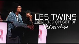 LES TWINS  DANCING ON SET OF quotREVOLUTIONquot TV SHOW [upl. by Ybor]