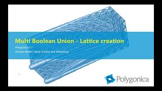 Multiple Boolean Union creating an internal lattice with Polygonica [upl. by Melburn40]