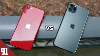 iPhone SE 2022 Vs iPhone 11 Pro Comparison Review [upl. by Yearwood]