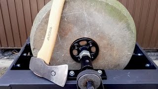 Make a GIANT sandstone sharpening machine [upl. by Eduam396]