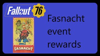 Fallout 76 Fasnacht event rewards Every mask you can get from the event [upl. by Ednargel754]