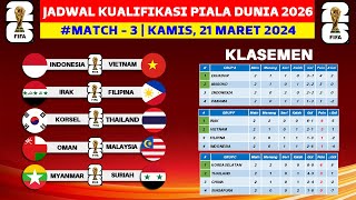 Jadwal Kualifikasi Piala Dunia 2026 Pekan ke 3  Timnas Indonesia vs Vietnam  Live RCTI [upl. by Ninahs]