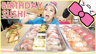 BIRTHDAY NIGIRI SUSHI  MUKBANG [upl. by Rockefeller]