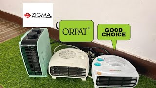 Comparison Best room heater orpat zigma goodchoice roomheater winter [upl. by Ibbison]