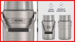 THERMOS Stainless King VacuumInsulated Food Jar with 2 Storage Container Inserts 47 Ounce [upl. by Bannerman]