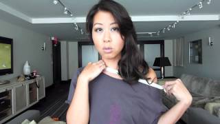 How to Cut the Perfect OfftheShoulder TShirt [upl. by Atinrev]