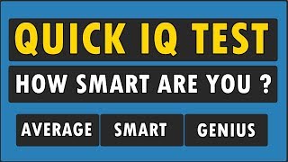 IQ Test For Genius Only  How Smart Are You [upl. by Orestes164]