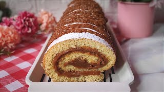 Pionono o Brazo gitano relleno de DULCE DE LECHE [upl. by Doniv]