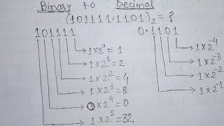 How to convert binary to decimal number system and vice versa In hindi [upl. by Acissev]