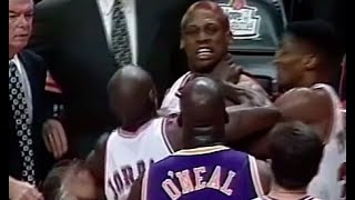 Shaquille ONeal vs Dennis Rodman Heated Moments Comp [upl. by Tunk]