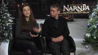 NarniaWeb Interviews Georgie Henley and Will Poulter [upl. by Biamonte]