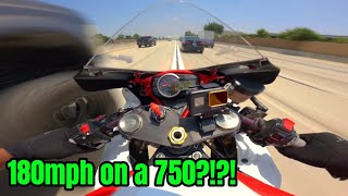 Gsxr 750 Top Speed Run  Aftermarket Sprockets 1 Front 3 Rear [upl. by Tymes]