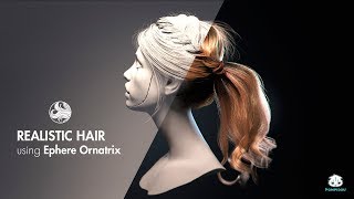 Tutorial 3d realistic hair [upl. by Noit]