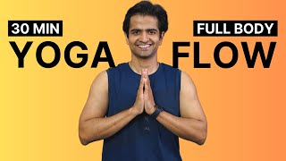 30 min Full Body Energising Yoga Flow  YogawithNaveen [upl. by Guss]