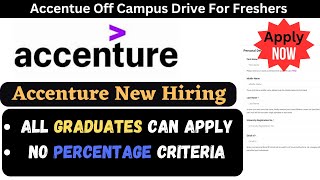 Accenture Recruitment 2024  Accenture Bulk Hiring For Freshers  Job Update [upl. by Heidy229]