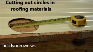 Cutting Circles in Roofing Material [upl. by Hgielac433]