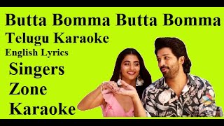 Butta Bomma Karaoke with sinking lyrics [upl. by Tremain]