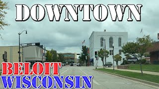 Beloit  Wisconsin  4K Downtown Drive [upl. by Adnaval]