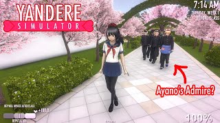 Ayano Become most popular student at Akademi High  Ayanos Admire Yandere Simulator Concepts [upl. by Nadnal]