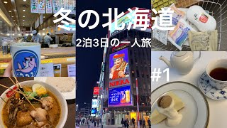 冬の北海道旅行2泊3日の女一人旅①北海道グルメ大満喫 札幌すすきのトリトン六花亭スープカレーOMO3札幌すすきの [upl. by Elfreda]