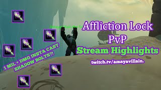 Affliction Warlock PvP World PvP and Battlegrounds  Stream Highlights The War Within [upl. by Aicre100]