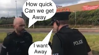 PSNI Called Out On Harassment amp Run Away as Quick As Thugs Can Run…Unlawful Stop ￼ [upl. by Hakim103]