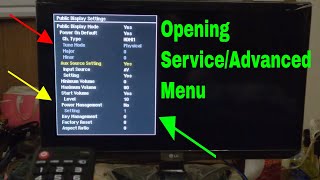 LG TV Opening Service menu Advanced menu 24LF452BPU [upl. by Corene151]