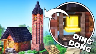 Funktionierenden Glockenturm in Minecraft bauen 🔔 Glockenturm bauen Minecraft [upl. by Marra437]