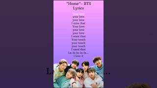 quotHomequot  BTS Lyrics [upl. by Natelson]