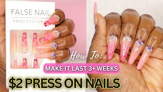 2 SHEIN PRESS ON NAILS 😯  Make It Look Natural amp Last 3 Weeks  DIY Nails At Home [upl. by Nylsirk]