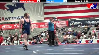 Marcus Malecek vs Sam Stoll at 2013 Junior Nationals  FILA  GR [upl. by Otina357]