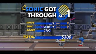 Sonic Superstars Egg Fortress Act 1 Speedrun as Sonic 35016 [upl. by Hett]